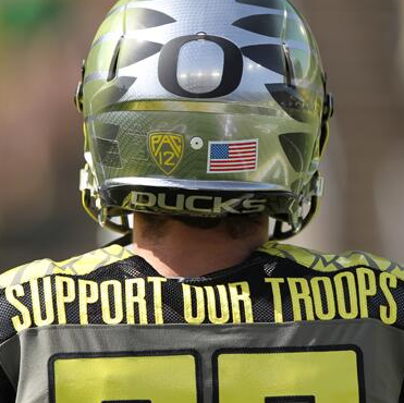 Salute the Day: University of Oregon Support Troops in Spring Game