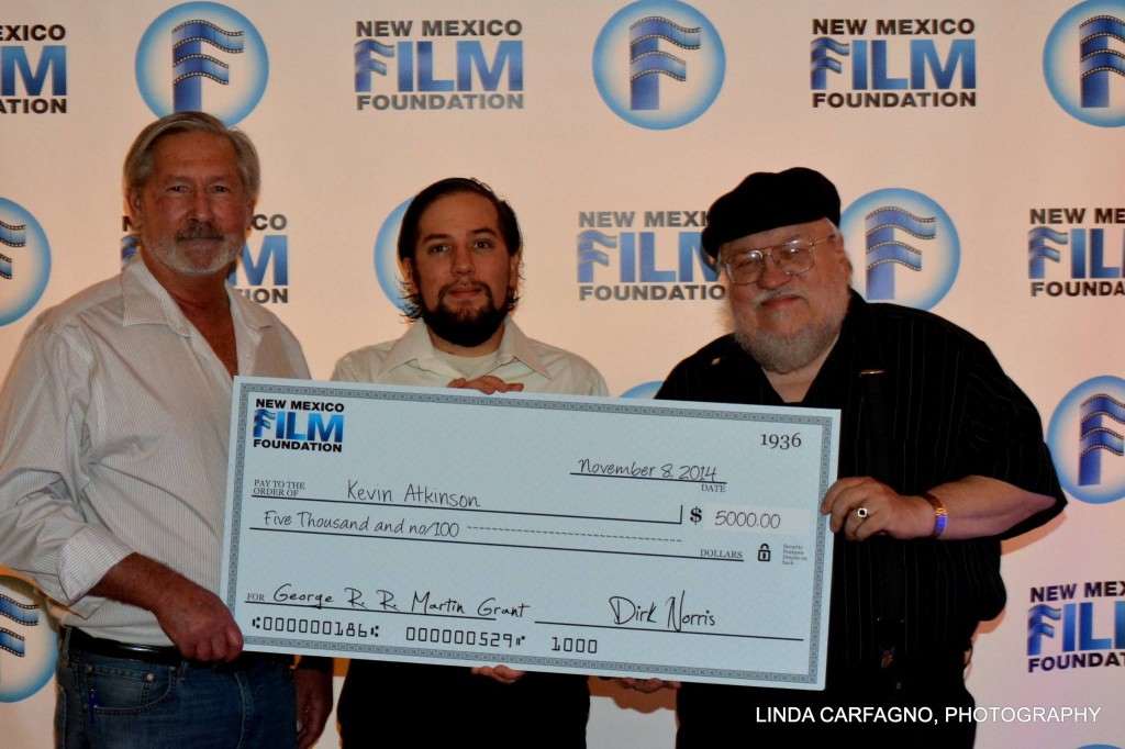 Kevin Atkinson with George RR Martin and Dirk Norris, New Mexico Film Foundation