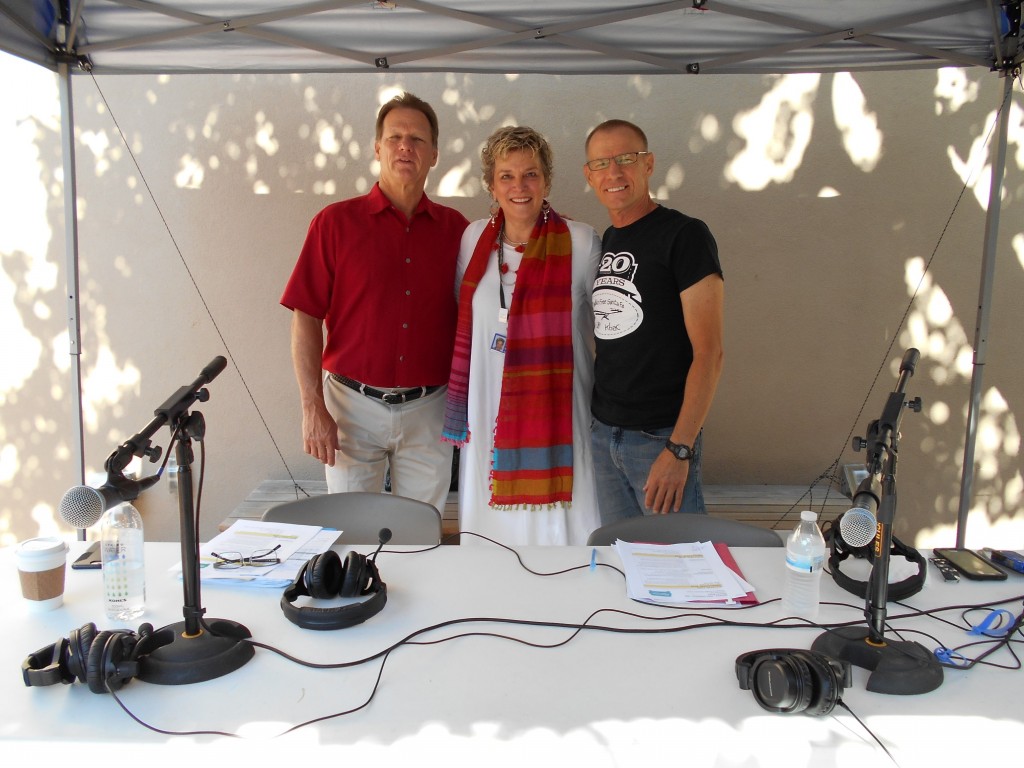 Those Branding Guys Dave Hayduk and James Glover with Mara Christian Harris of the Georgia O'Keeffe Museum